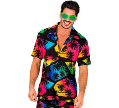 Hawaii-Kurzarmhemd mit Palmen-Print für Herren