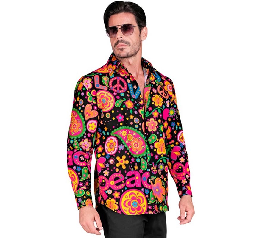 Translation missing: de.Camisa manga larga con Estampado Hippie para hombre