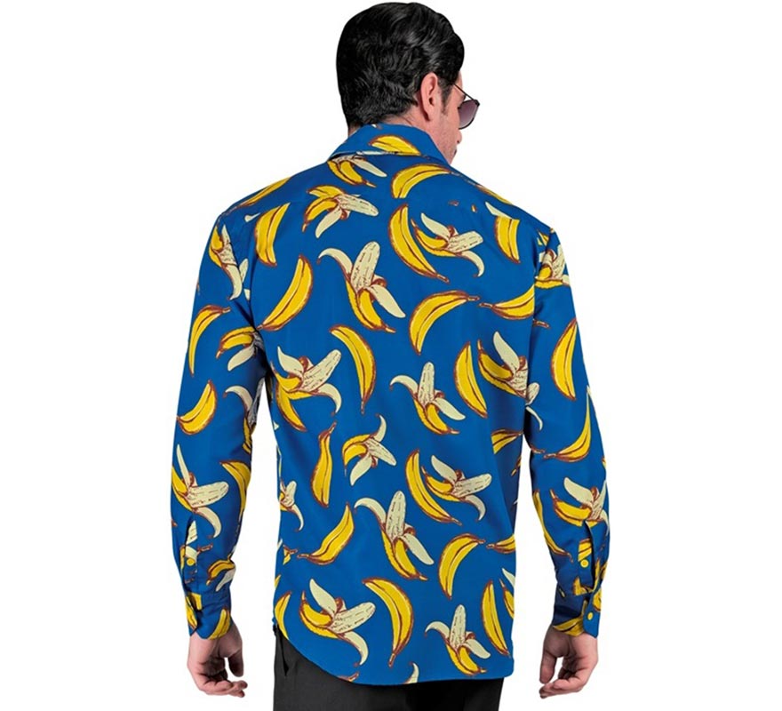 Translation missing: de.Camisa manga larga con Estampado Plátanos para hombre