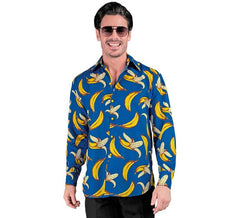 Herren Langarmshirt mit Bananen-Print