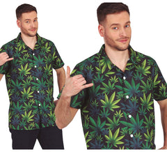 Dunkelgrünes Marihuana-Shirt für Erwachsene