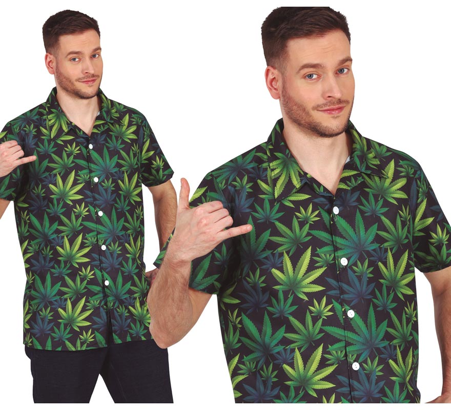 Translation missing: de.Camisa Marihuana verde oscuro adulto