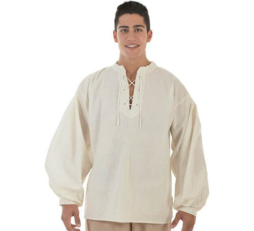Camisa Medieval Beige para hombre