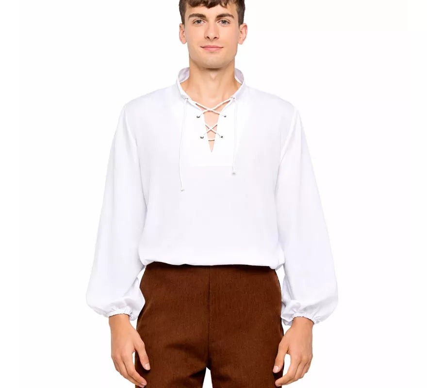 Translation missing: de.Camisa Medieval blanca para hombre
