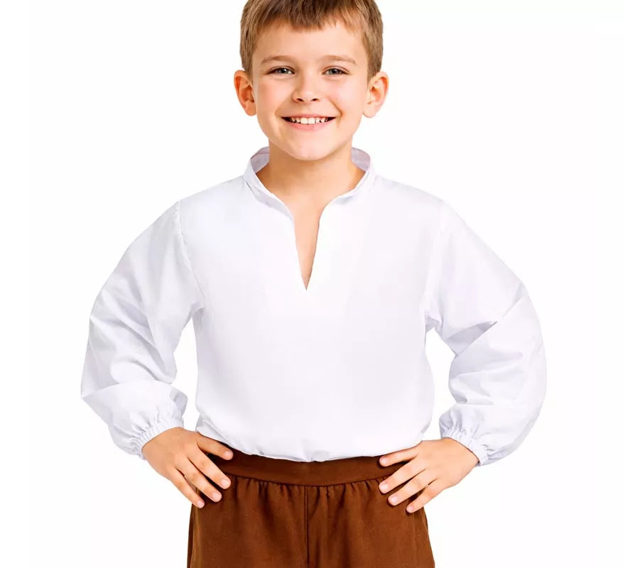 Translation missing: de.Camisa Medieval blanca para niño