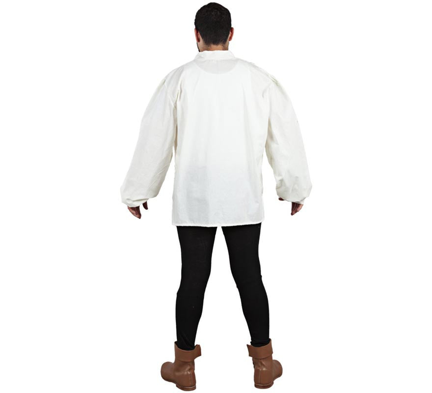 Translation missing: de.Camisa Medieval de Tabernero blanca para hombre