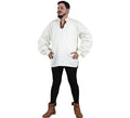 Camisa Medieval de Tabernero blanca para hombre