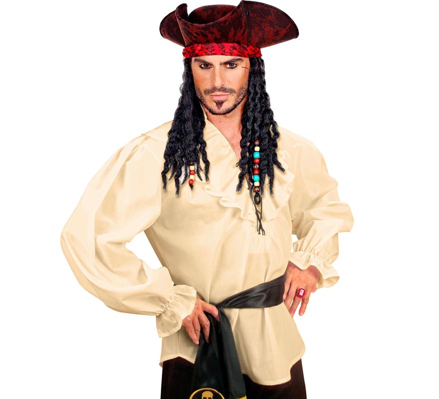 Translation missing: de.Camisa Medieval Renacentista beige para hombre
