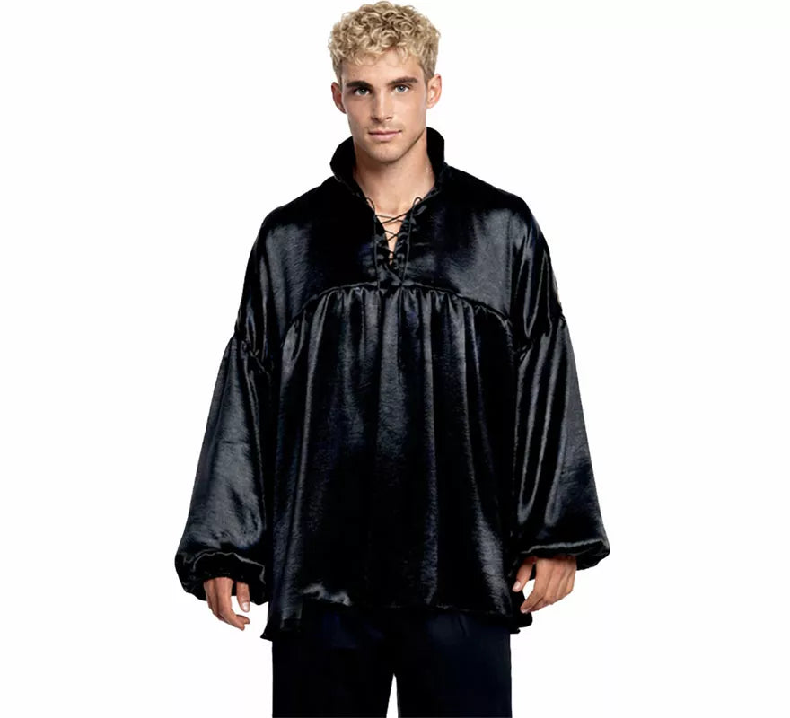 Translation missing: de.Camisa Negra Medieval o Pirata para hombre