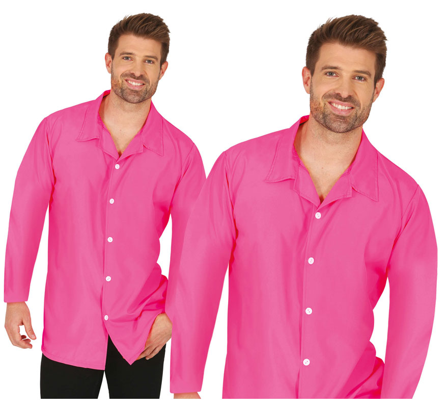 Translation missing: de.Camisa neón rosa adulto