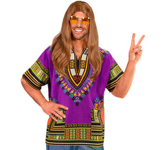 Lila afrikanisches Hemd oder Dashiki für Männer
