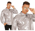 Camisa plateada brillante adulto