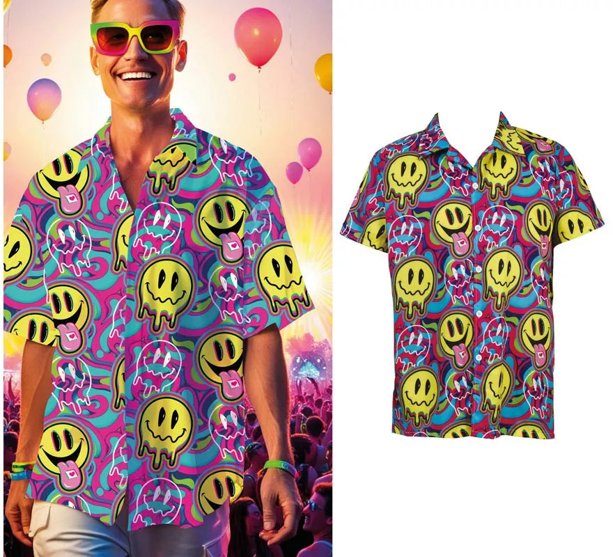 Translation missing: de.Camisa Psicodélica Smile para hombre