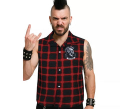 Herren-Punk-Karohemd