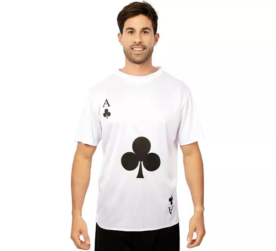 Translation missing: de.Camiseta blanca As de Trébol adulto