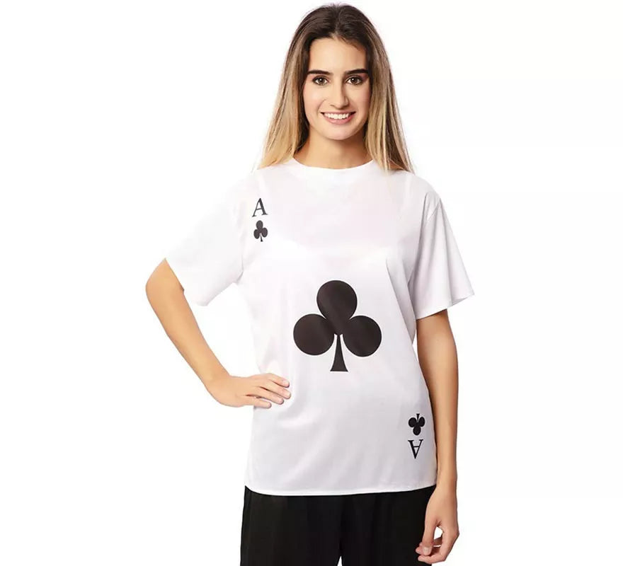 Translation missing: de.Camiseta blanca As de Trébol adulto