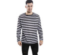 Camiseta con rayas negras y blancas para adultos