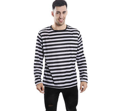 T-Shirt mit schwarzen und weißen Streifen für Erwachsene