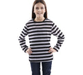 Camiseta con rayas negras y blancas para niños