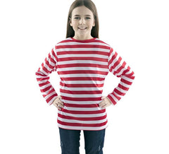 T-Shirt mit roten und weißen Streifen für Kinder