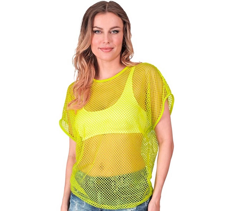 Translation missing: de.Camiseta de Malla amarilla neón para mujer