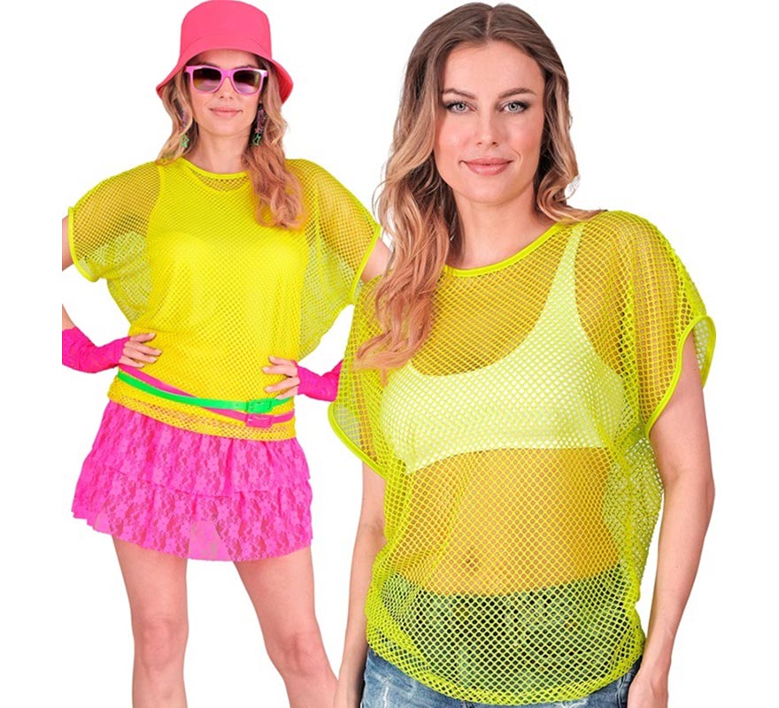 Translation missing: de.Camiseta de Malla amarilla neón para mujer