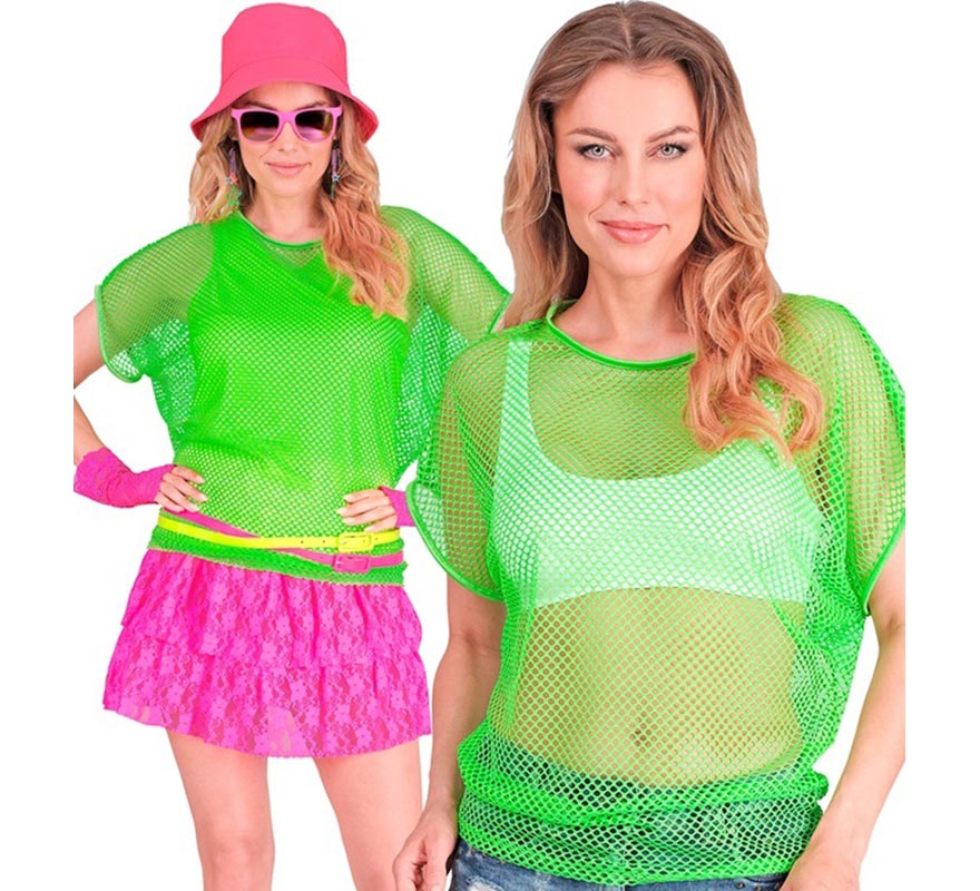 Translation missing: de.Camiseta de Malla verde neón para mujer