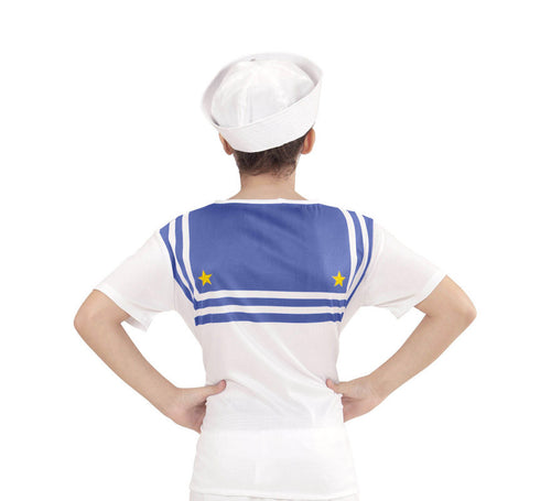 Camiseta de Marinero Blanco con Ancla para infantil