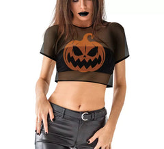 Damen Kürbisnetz T-Shirt