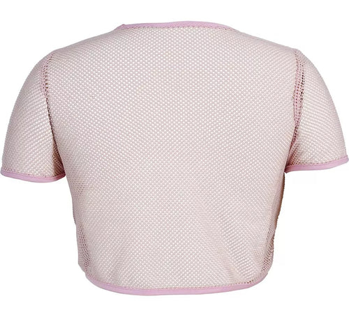 Camiseta de Rejilla Acid Smile rosa para mujer