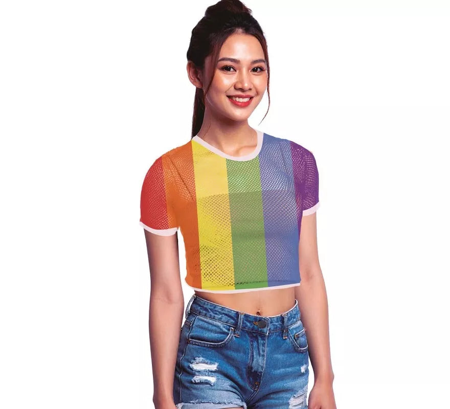 Translation missing: de.Camiseta de Rejilla Arcoíris para mujer