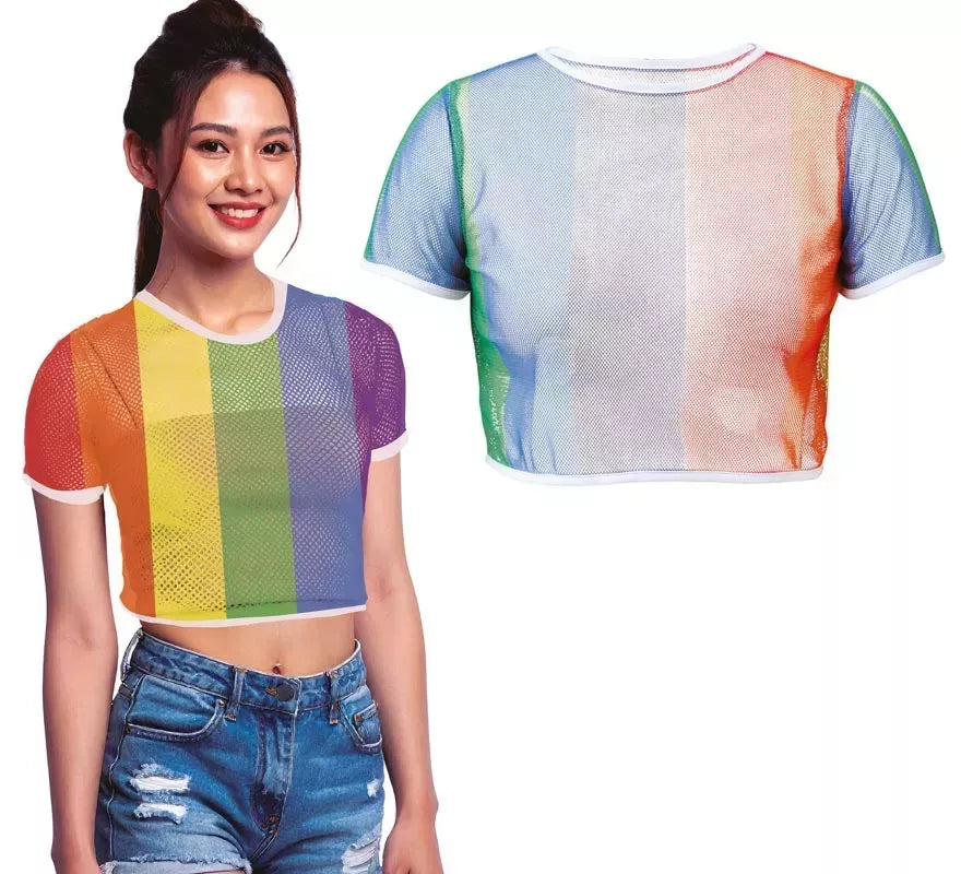 Translation missing: de.Camiseta de Rejilla Arcoíris para mujer