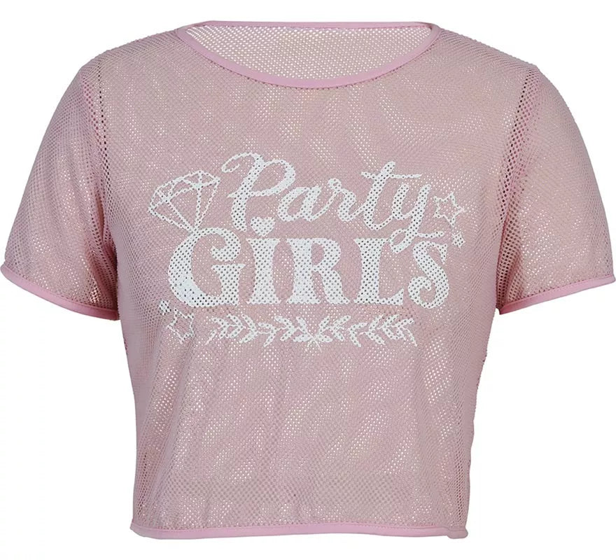 Translation missing: de.Camiseta de Rejilla Party Girls rosa para mujer