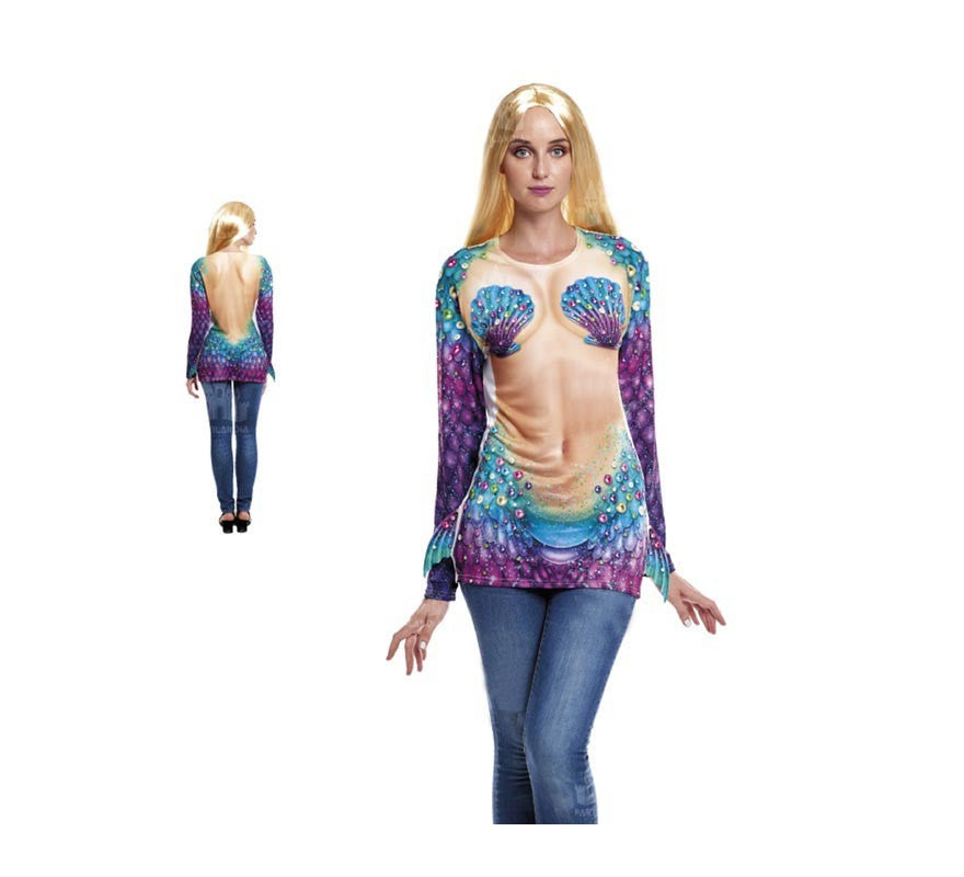 Camiseta de Sirena estampada adulto