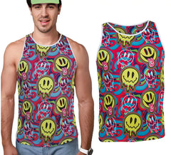 Psychedelisches Tanktop „ Smile“ für Herren
