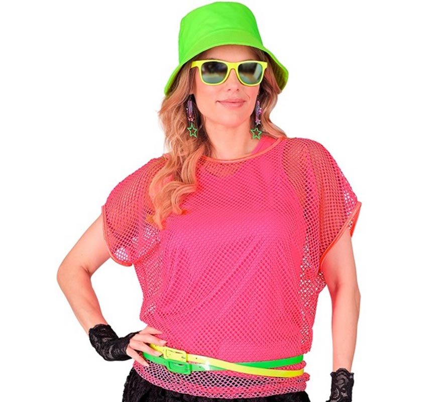 Translation missing: de.Camiseta de Tirantes rosa neón para mujer