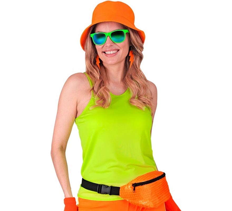 Translation missing: de.Camiseta de Tirantes verde neón para mujer