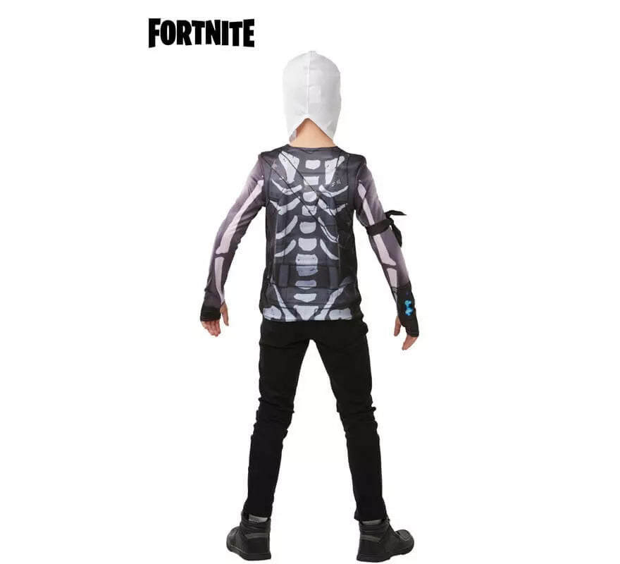 Translation missing: de.Camiseta Disfraz con Capucha Skull Trooper Fortnite para niño y adolescente