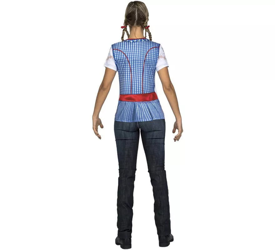 Translation missing: de.Camiseta disfraz de Bávara roja y azul para mujer