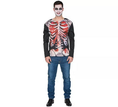 Zombie Skeleton Kostüm T-Shirt für Männer