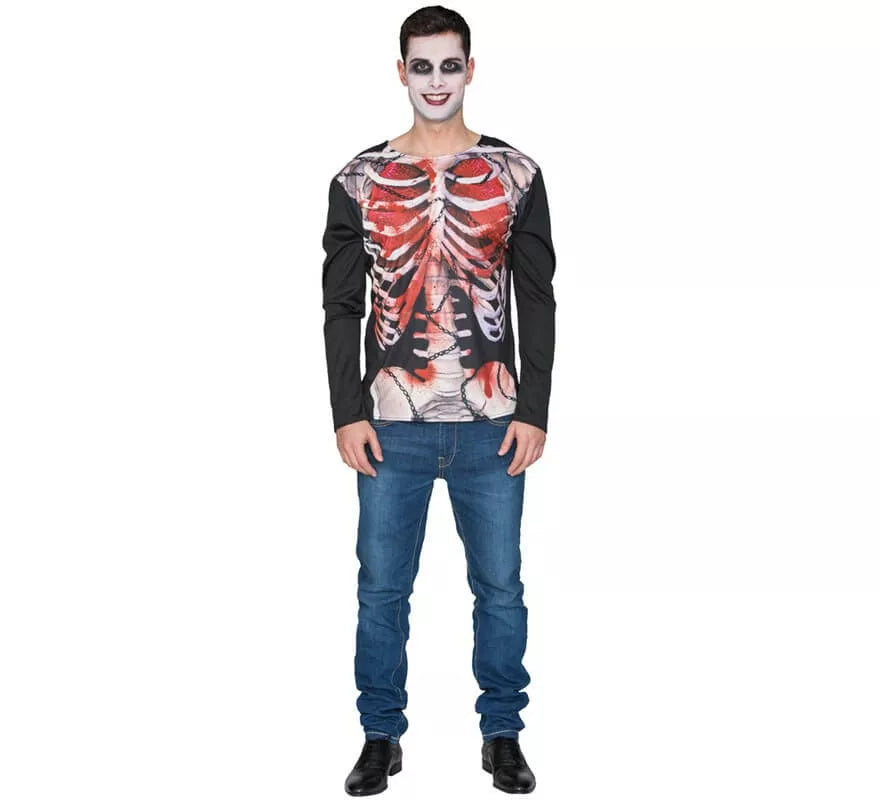 Translation missing: es.Camiseta Disfraz de Esqueleto Zombie para hombre