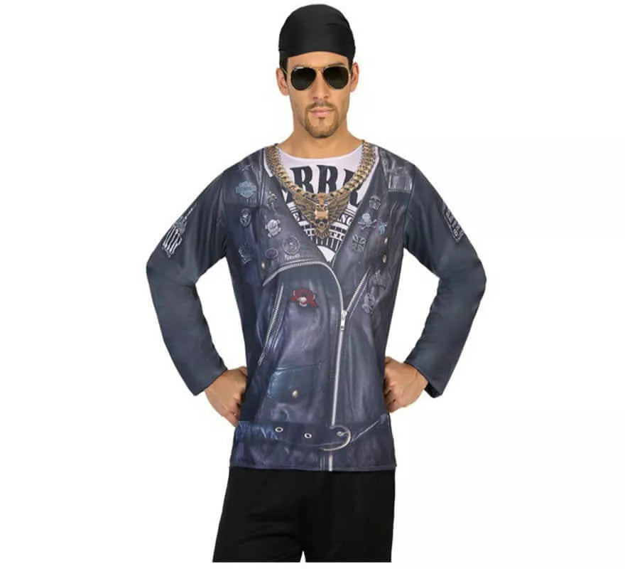 Translation missing: de.Camiseta disfraz de Motero para hombre