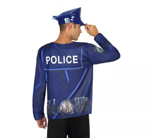 Camiseta disfraz de Policía para hombre
