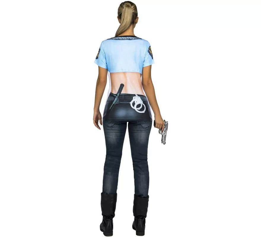 Translation missing: de.Camiseta Disfraz de Policía para mujer
