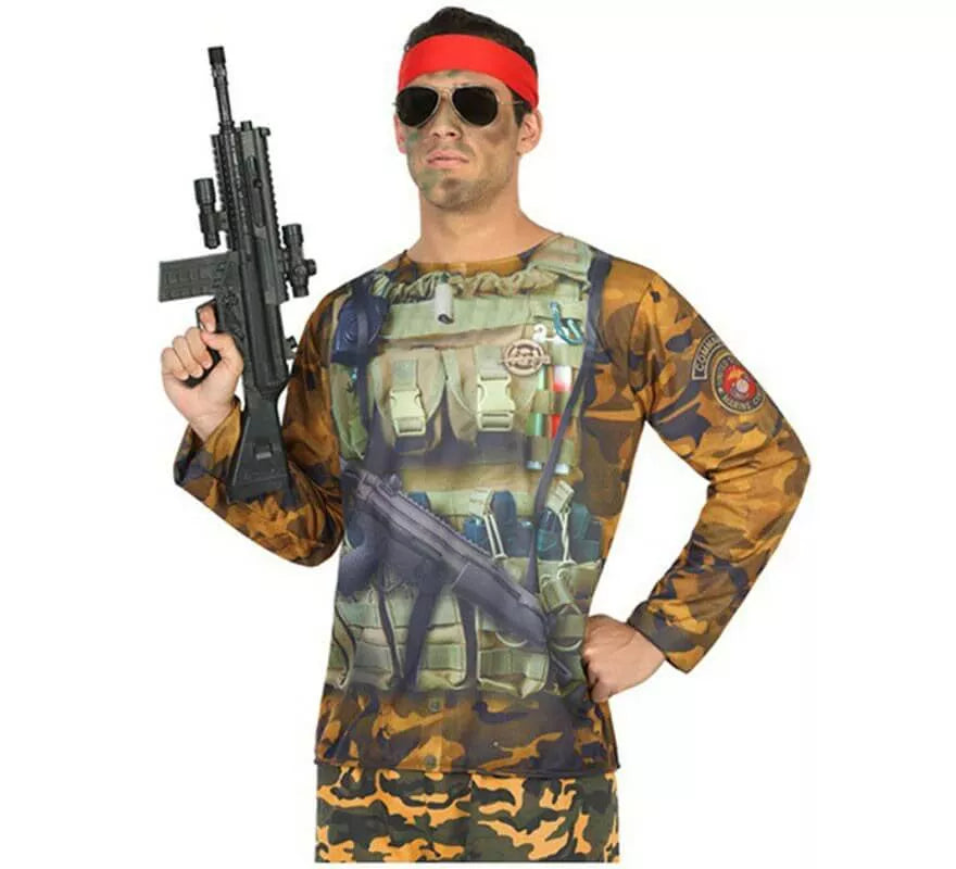 Translation missing: de.Camiseta disfraz de Soldado Camuflaje para hombre