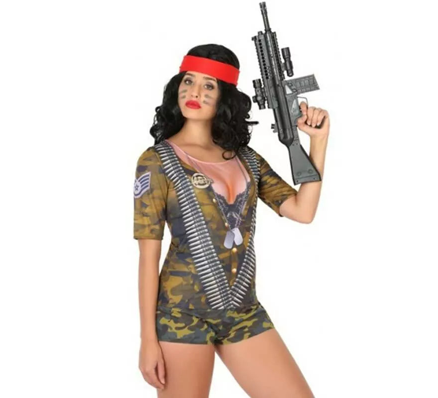 Translation missing: de.Camiseta disfraz de Soldado Camuflaje para mujer