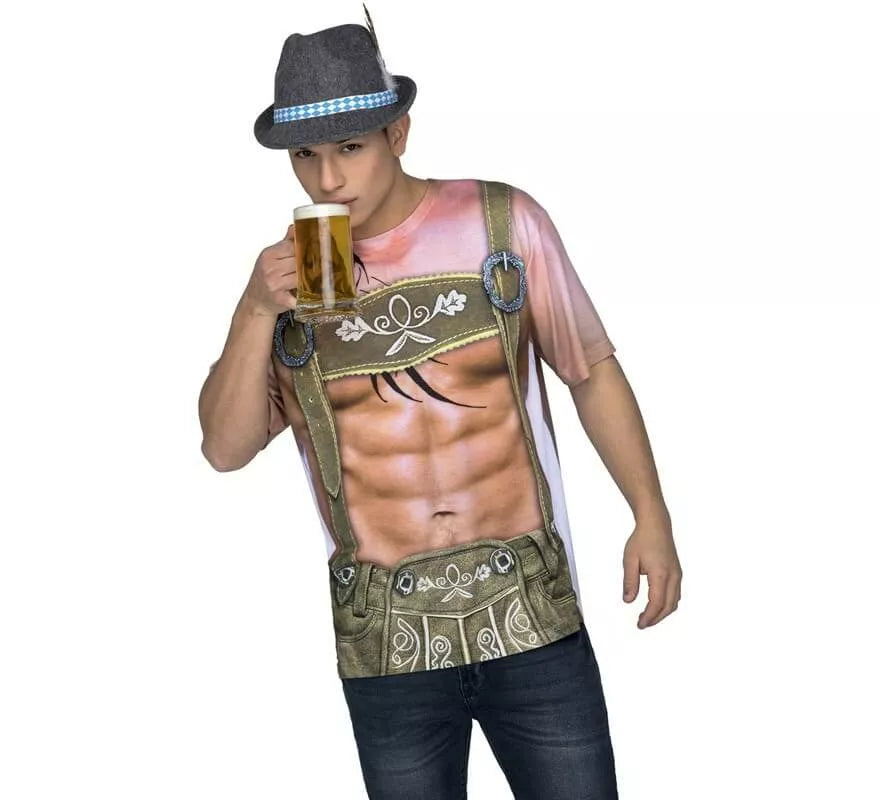 Translation missing: de.Camiseta disfraz de Tirolés Forzudo para hombre
