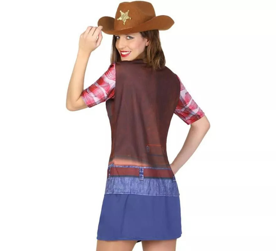 Translation missing: de.Camiseta Disfraz de Vaquera para mujer