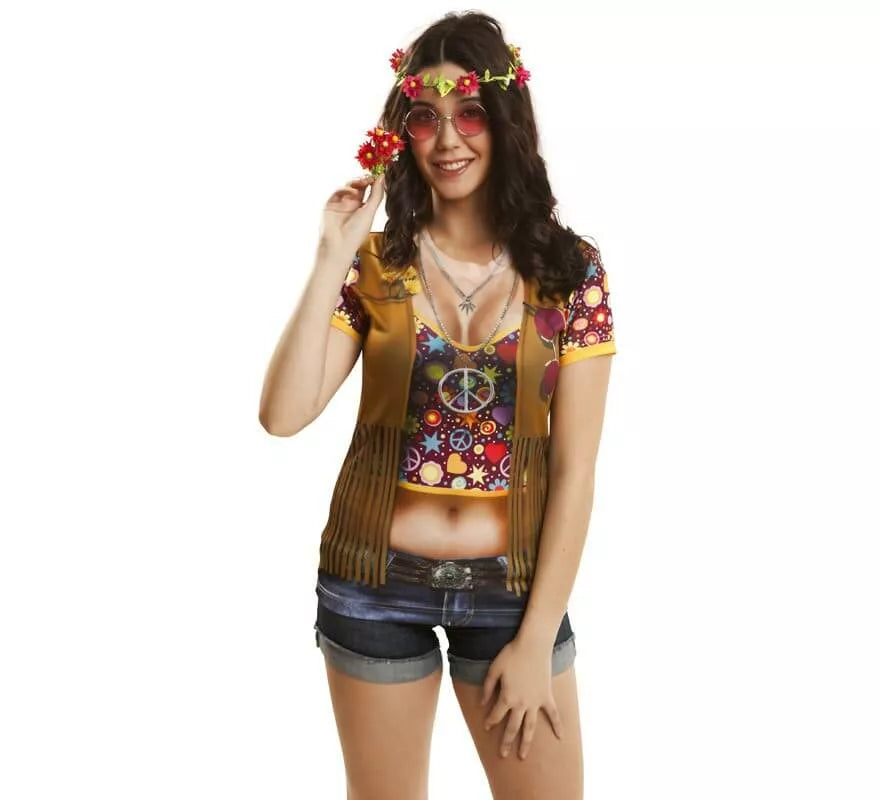 Translation missing: de.Camiseta disfraz hippie para mujer