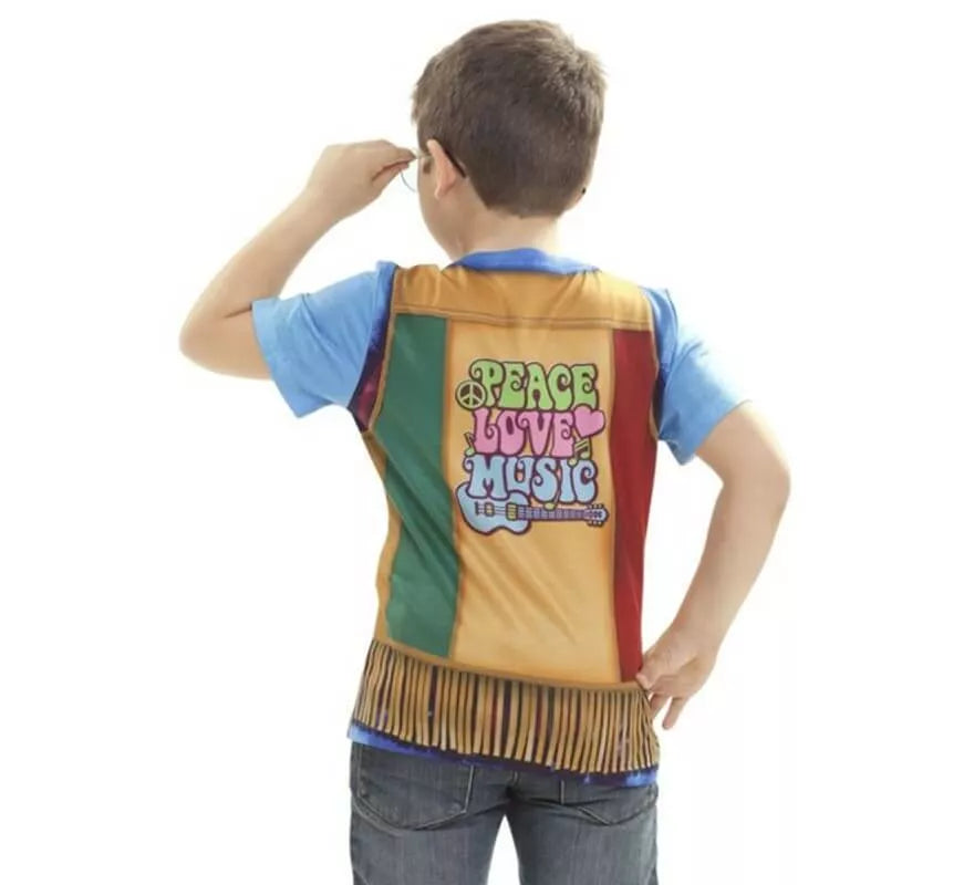 Camiseta disfraz Hippie para niño